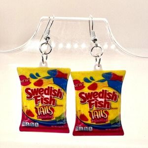 Swedish Fish Earrings - Candy Earrings - American Earrings - Sweets Accessories